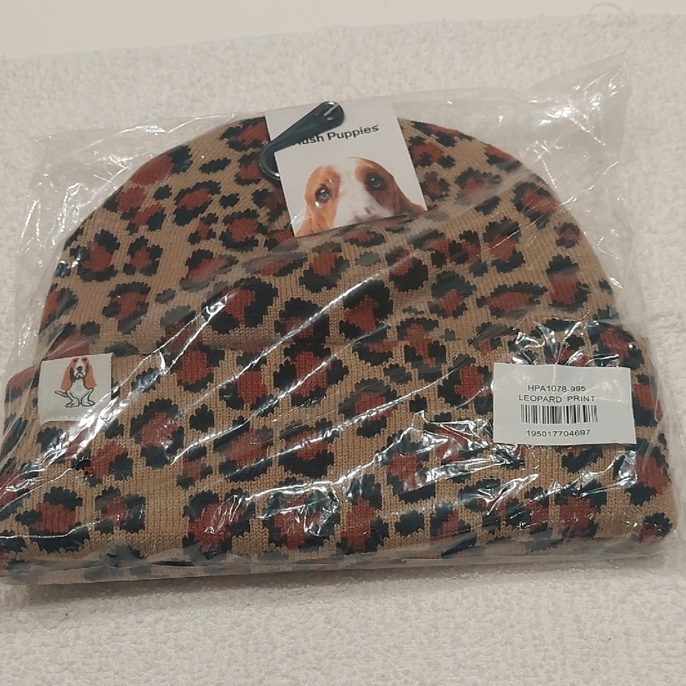 Hush Puppies Animal Print Beanie